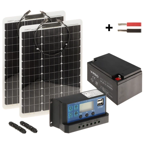 Fotovoltaiskt set SP-KIT-2X50/26/PWM 225Wh