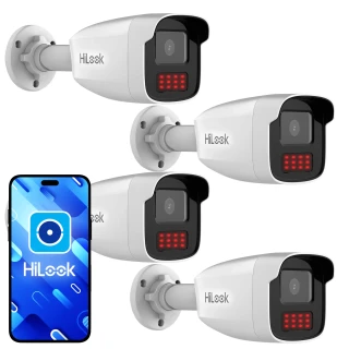 HiLook by Hikvision IP-bulletkameraset 4x IPCAM-B4-50IR, IR 50m, 4Mpx