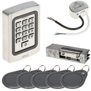 ATLO-KRMD-512 passerkontrollpaket, strömförsörjning, elektriskt lås, tillträdeskort
