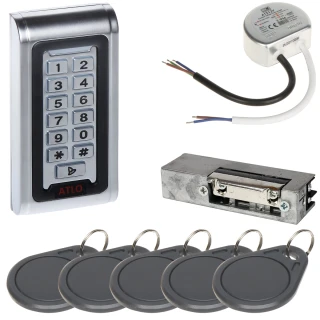 ATLO-KRM-821 passerkontrollpaket, strömförsörjning, elektriskt lås, tillträdeskort