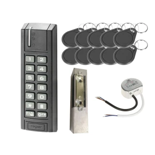 Roger Access Control Set Kodlås PRT12EM-G Proximity Card Elektromagnetisk lås Strömförsörjning