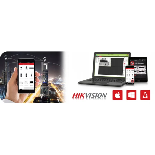 HWK-N4142TH-H Hikvision Hiwatch HWN-2104H-4P set 4x HWI-T221H 1TB Tillbehör